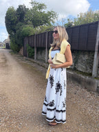 Black and White Jacquard Dress