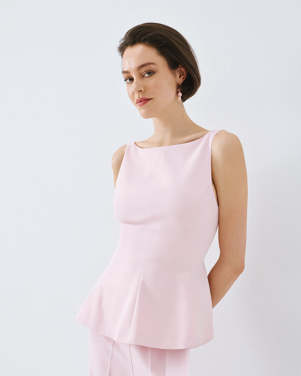 Peplum Top with Tie Back