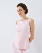 Peplum Top with Tie Back