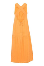 Tangerine Cheesecloth Sundress