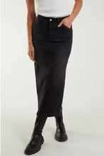 Load image into Gallery viewer, Black Denim Maxi Skirt
