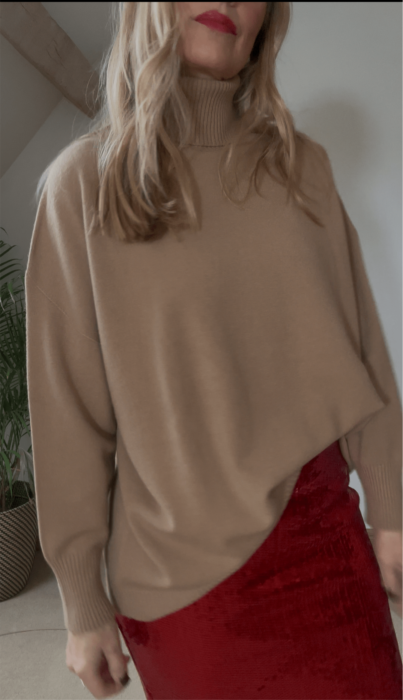 Relaxed Fit Roll Neck Jumper