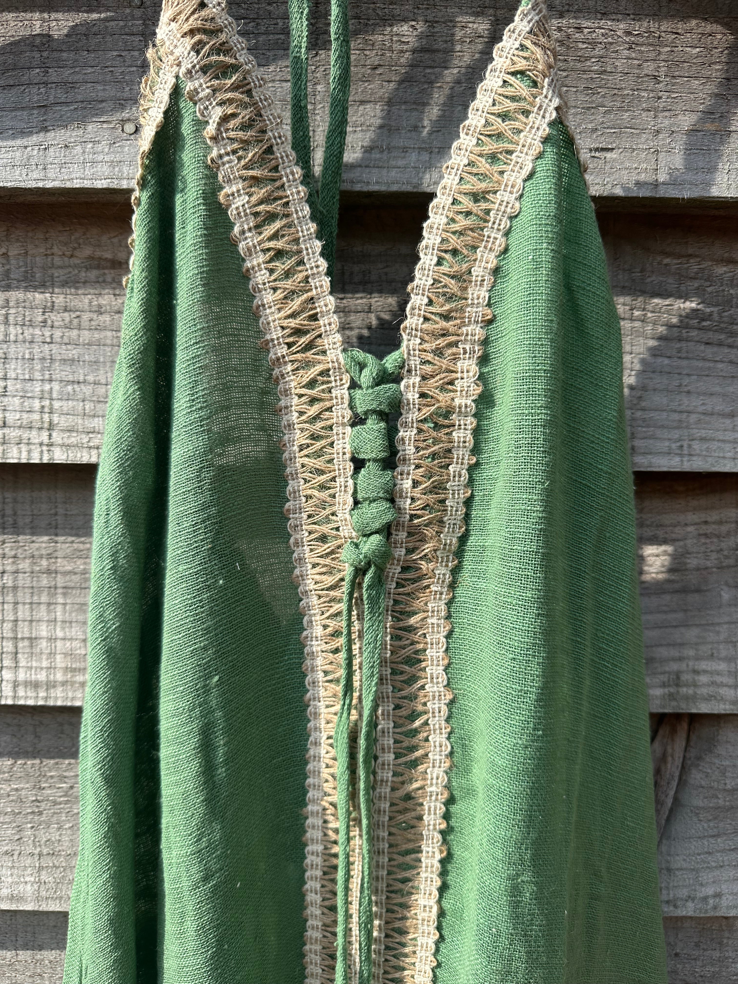 Boho Beach Dress With Woven Detail