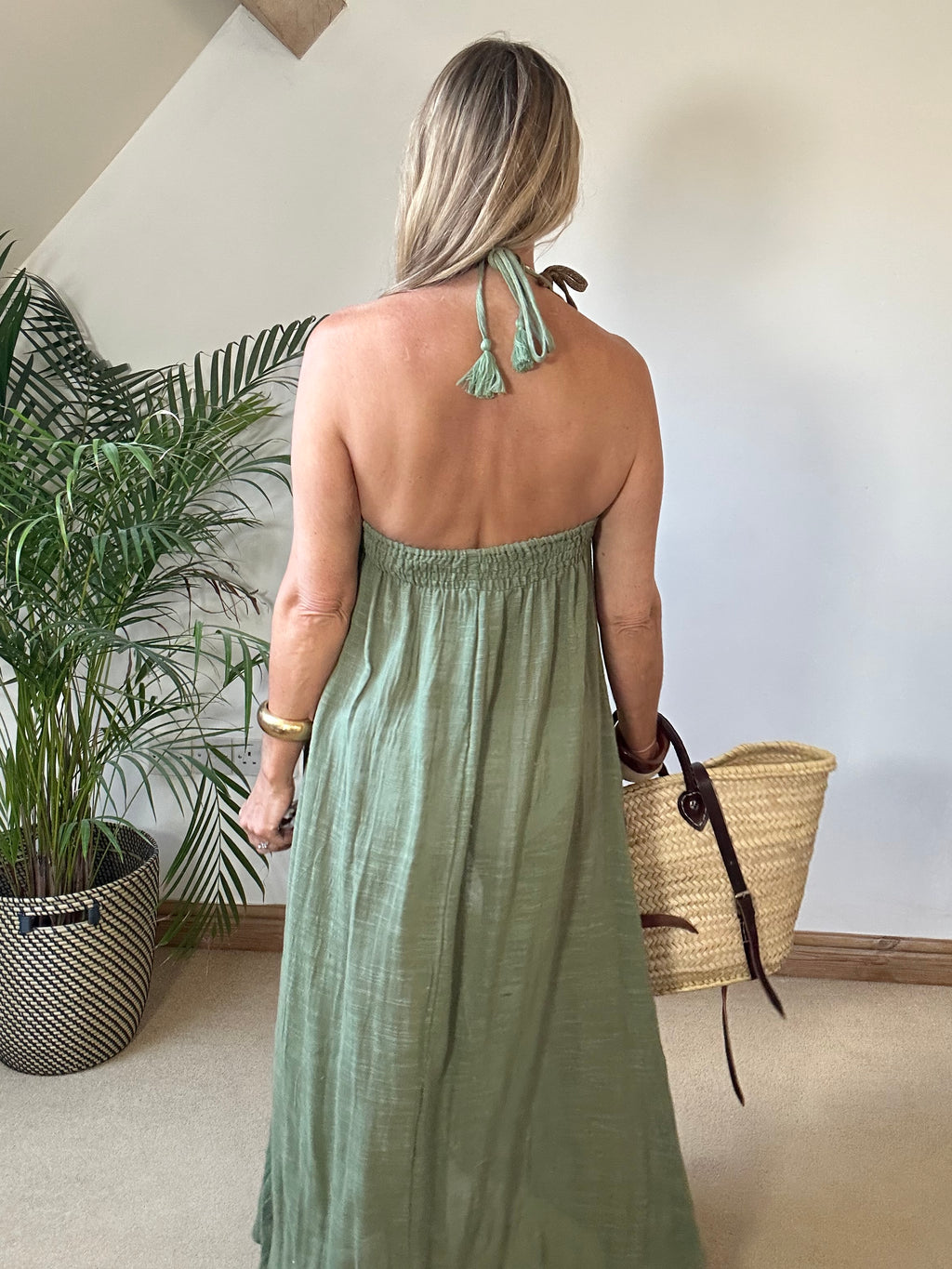 Boho Beach Dress With Woven Detail