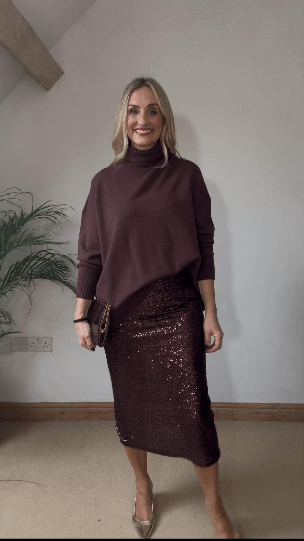Relaxed Fit Roll Neck Jumper