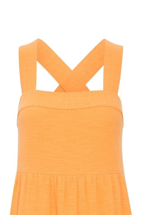 Tangerine Cheesecloth Sundress