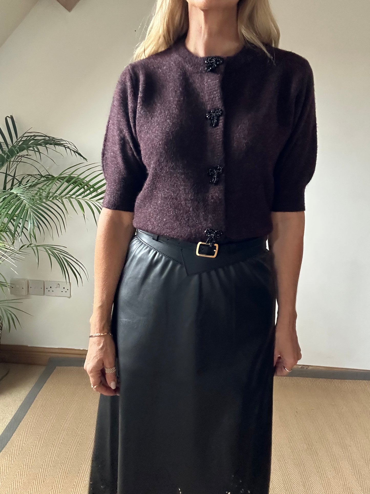 Aubergine cardigan