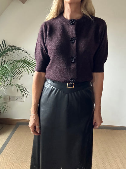 Aubergine cardigan