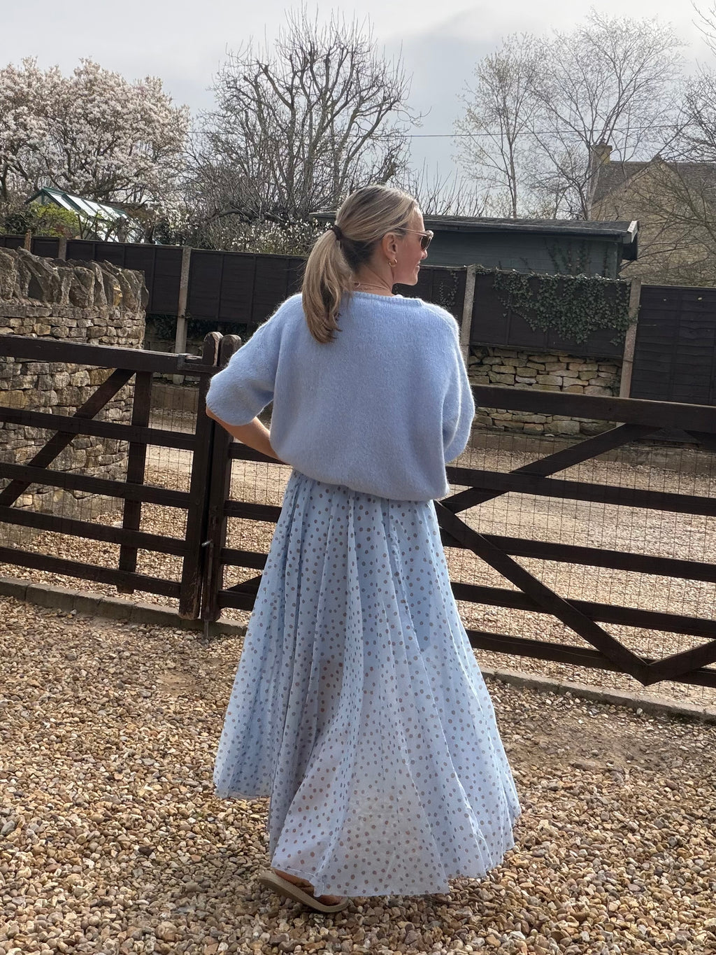 Polka Dot Maxi Skirt
