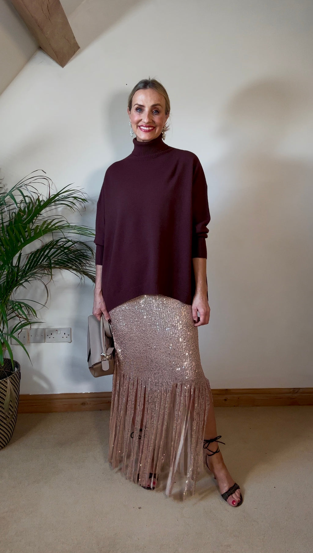 Relaxed Fit Roll Neck Jumper