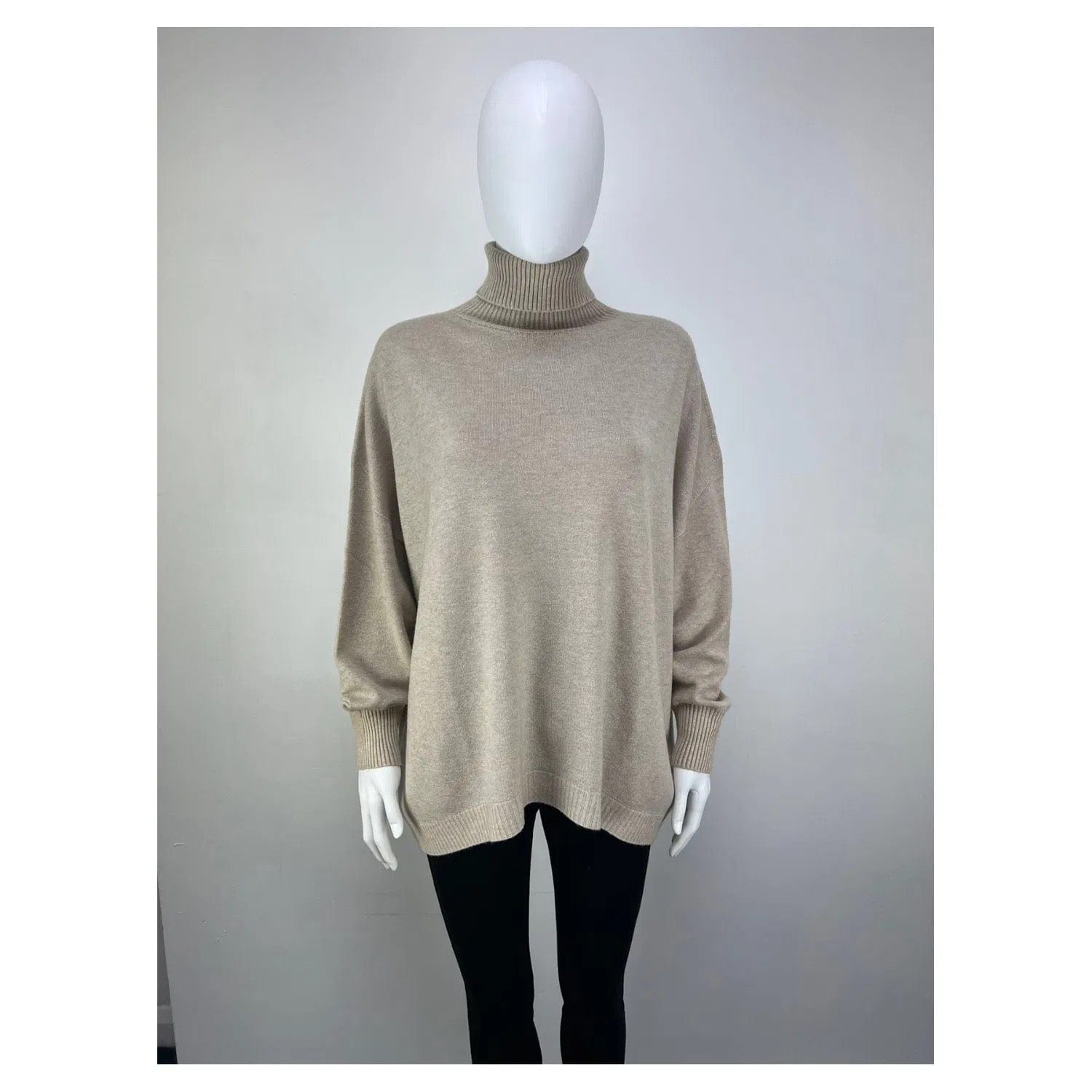 Relaxed Fit Roll Neck Jumper