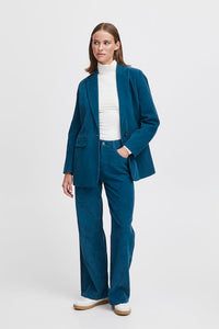 Peacock Blue Corduroy Trousers