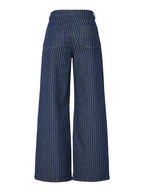 Wide Leg Pinstripe Jeans