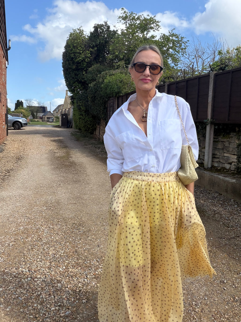 Polka Dot Maxi Skirt