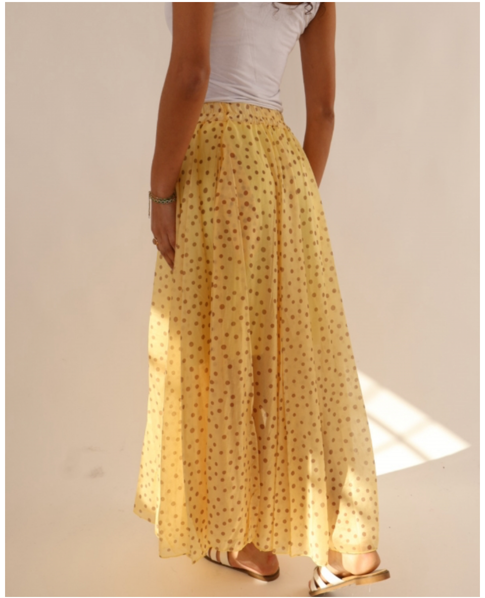 Polka Dot Maxi Skirt