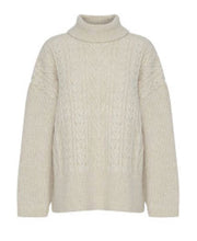 Load image into Gallery viewer, Cable roll neck  - cream
