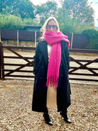 Trench Style Coat - Black Melange