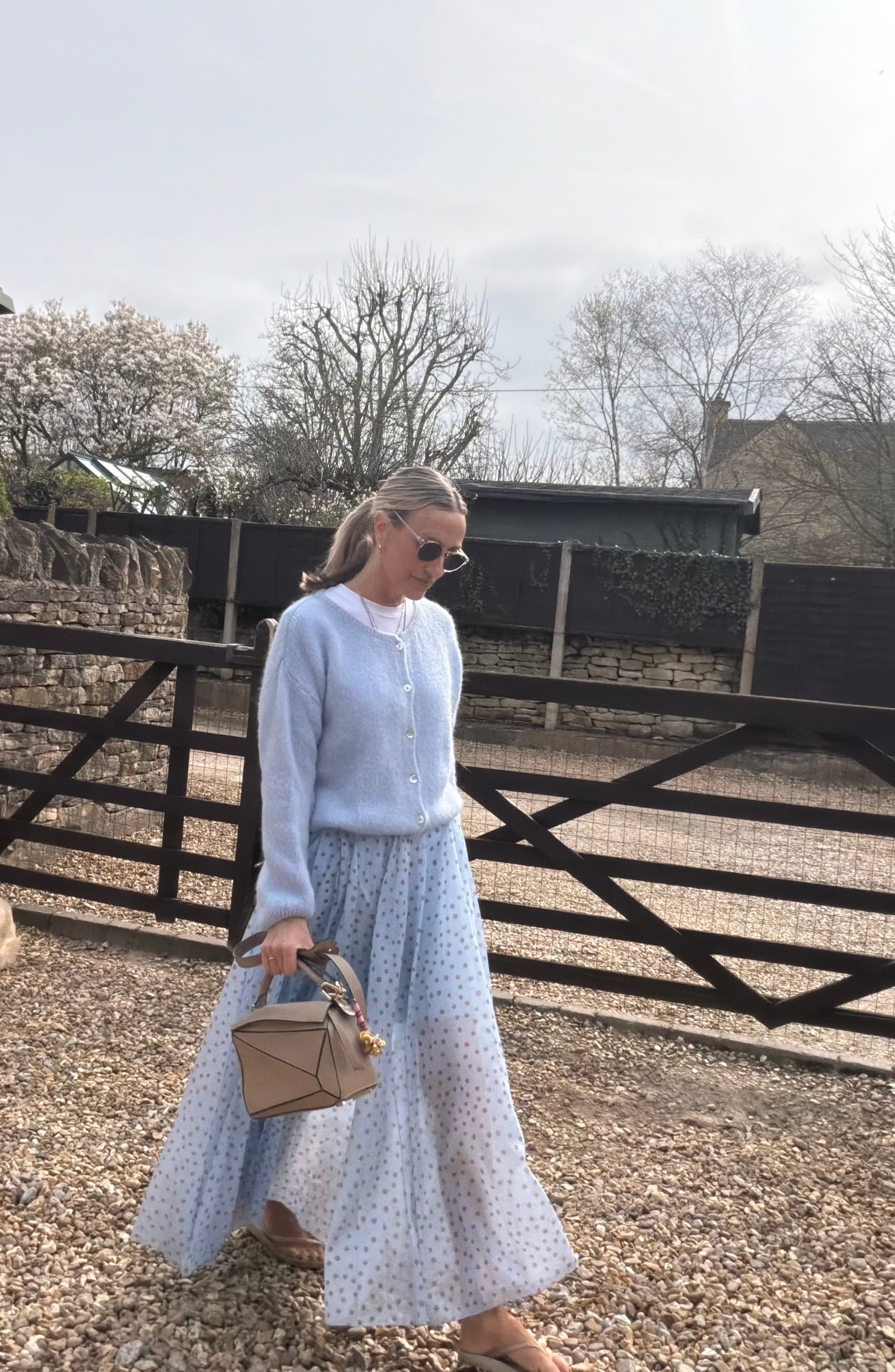 Polka Dot Maxi Skirt