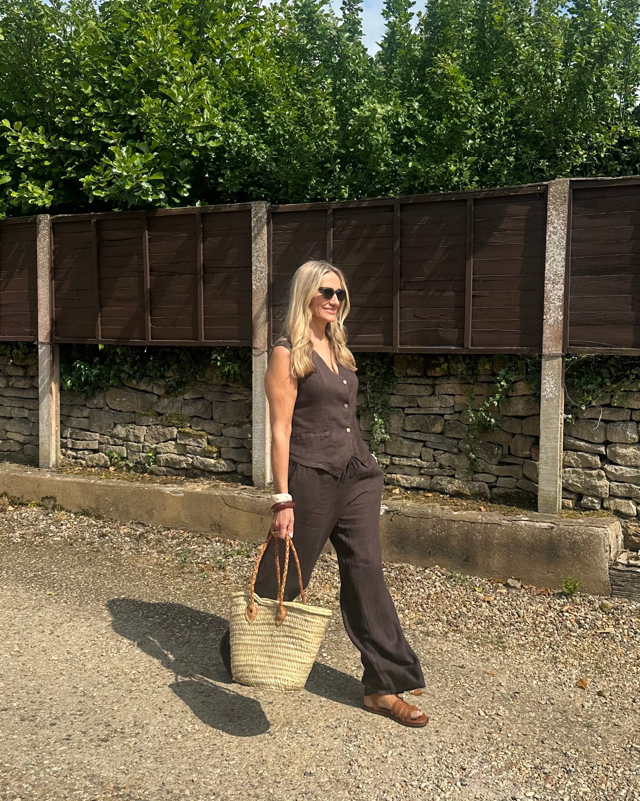 Wide Leg Linen Pants