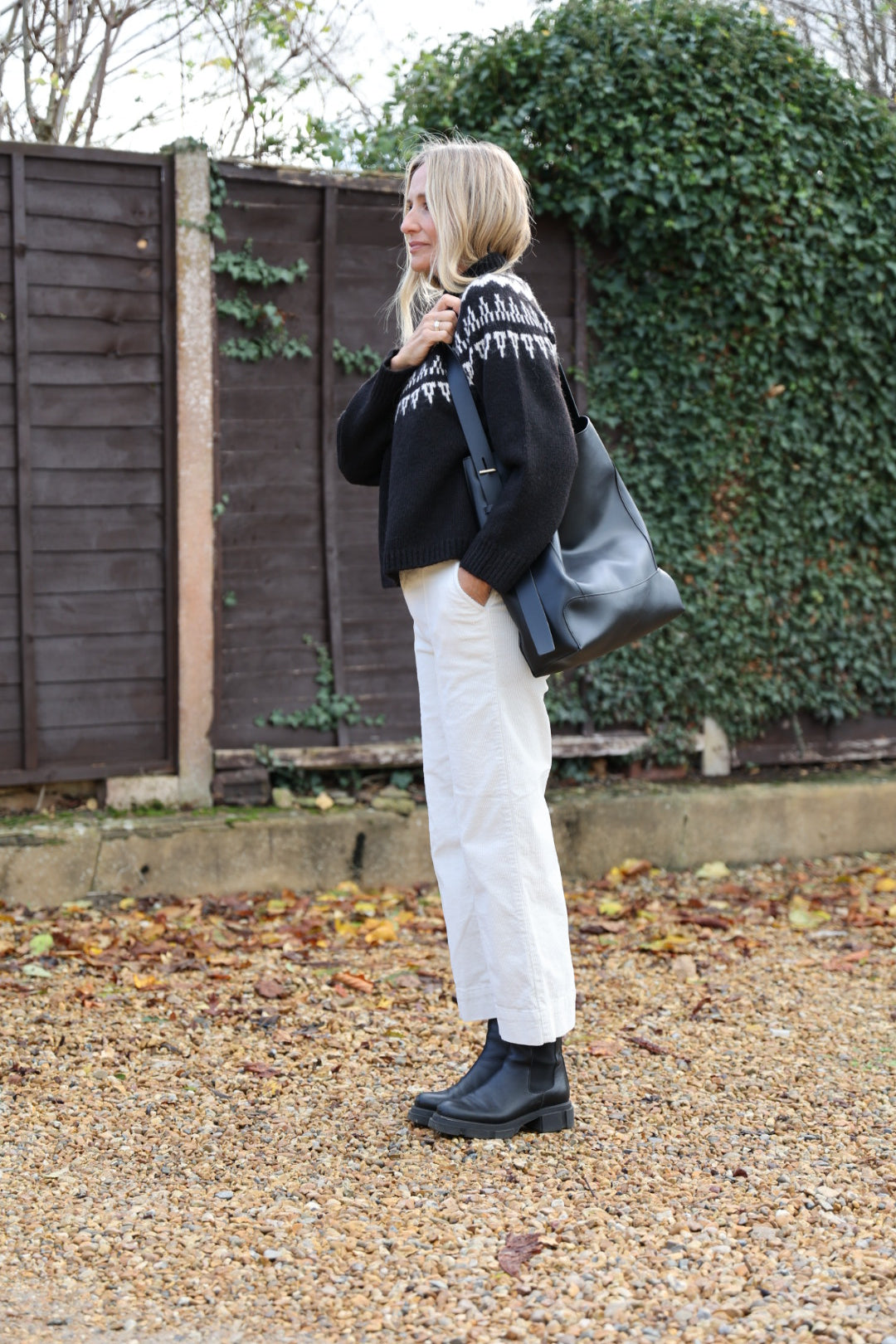 Cropped Winter White Cords