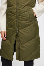 Quilted Gilet - Dark Olive