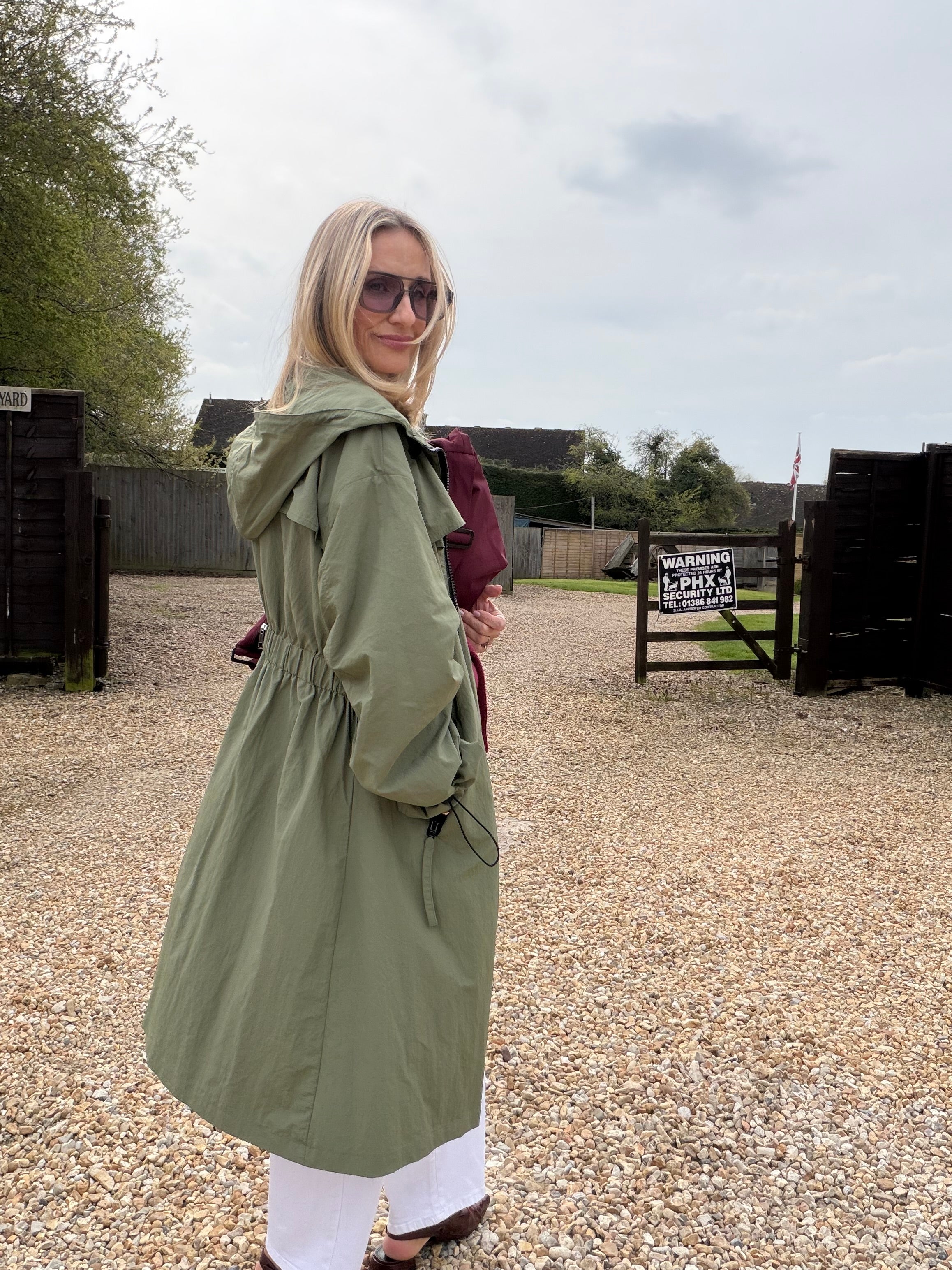 Khaki parka coat