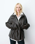 Oversized Faux Leather Jacket