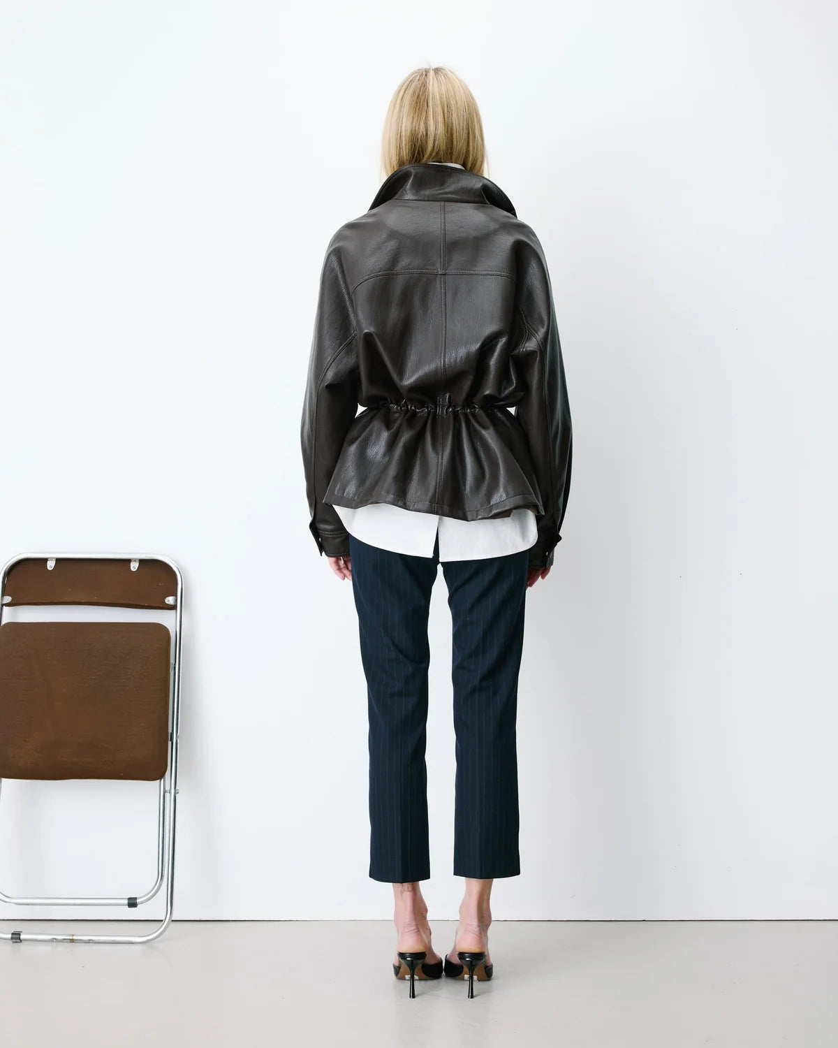 Oversized Faux Leather Jacket