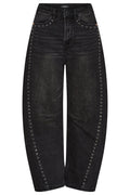 Studded Barrel Jeans