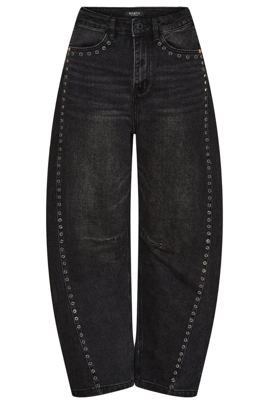 Studded Barrel Jeans