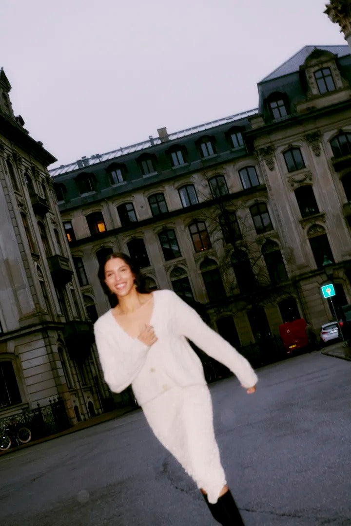 Oatmeal Sequin Skirt