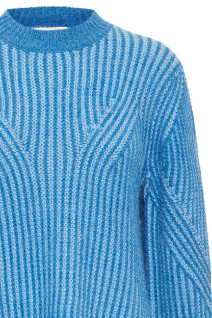 Provence blue ribbed jumper