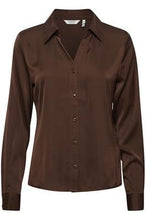 Load image into Gallery viewer, Brown Satin Shirt
