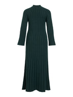Pine Ribbed Ankle Length Knitted Dress