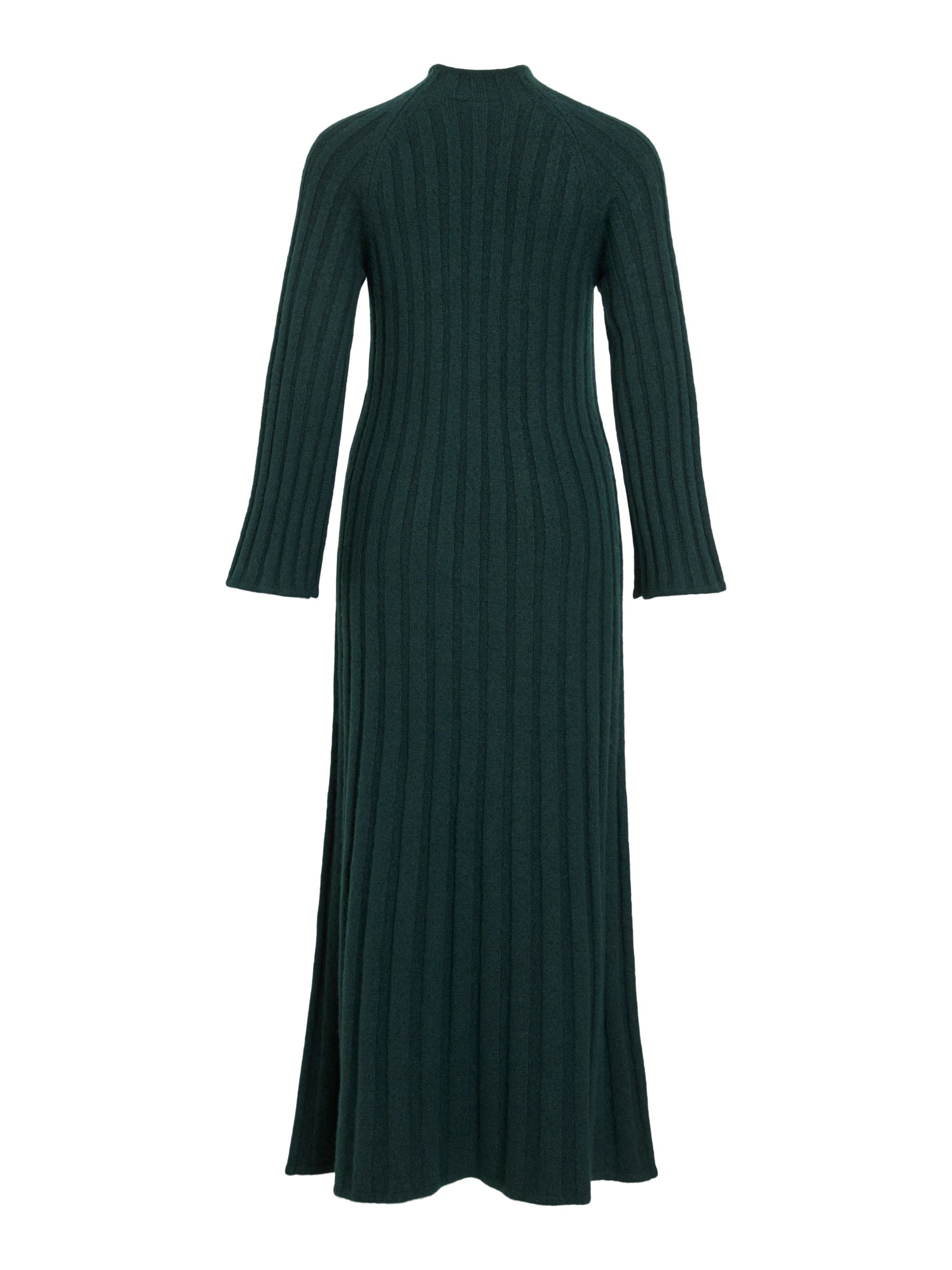 Pine Ribbed Ankle Length Knitted Dress