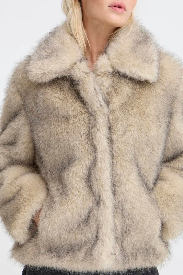 Oatmeal Short Fur Jacket