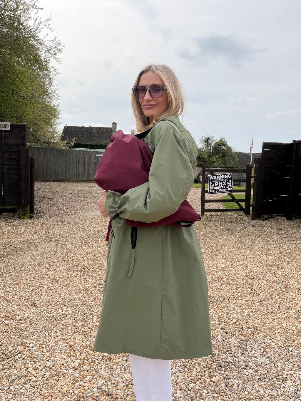 Khaki parka coat