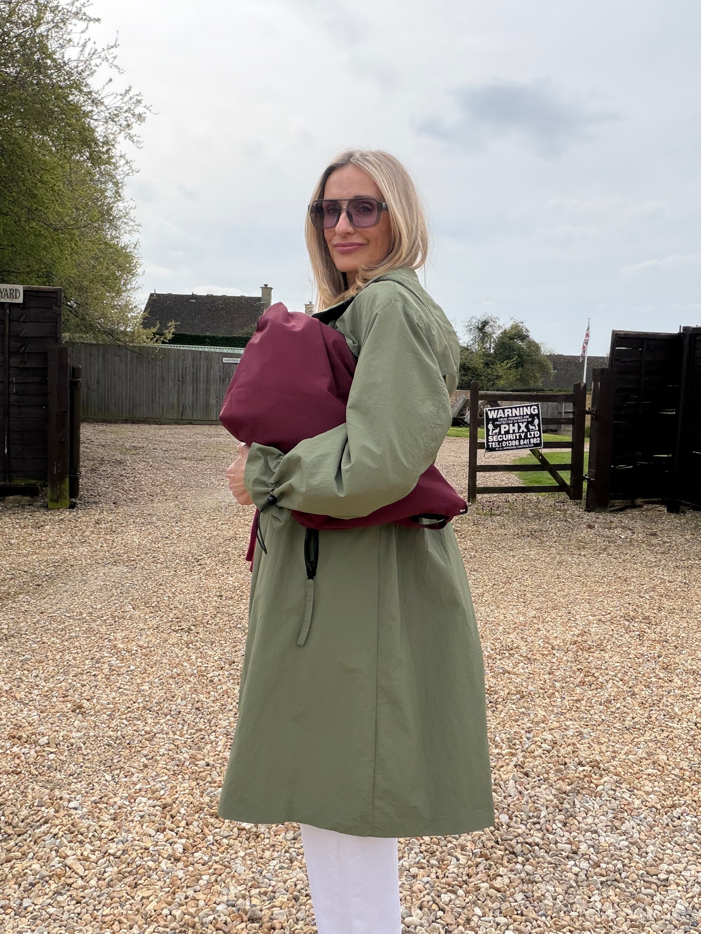 Khaki parka coat
