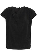 Glitter Cowl Neck T Shirt