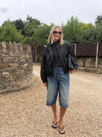 Funnel Neck PU Jacket