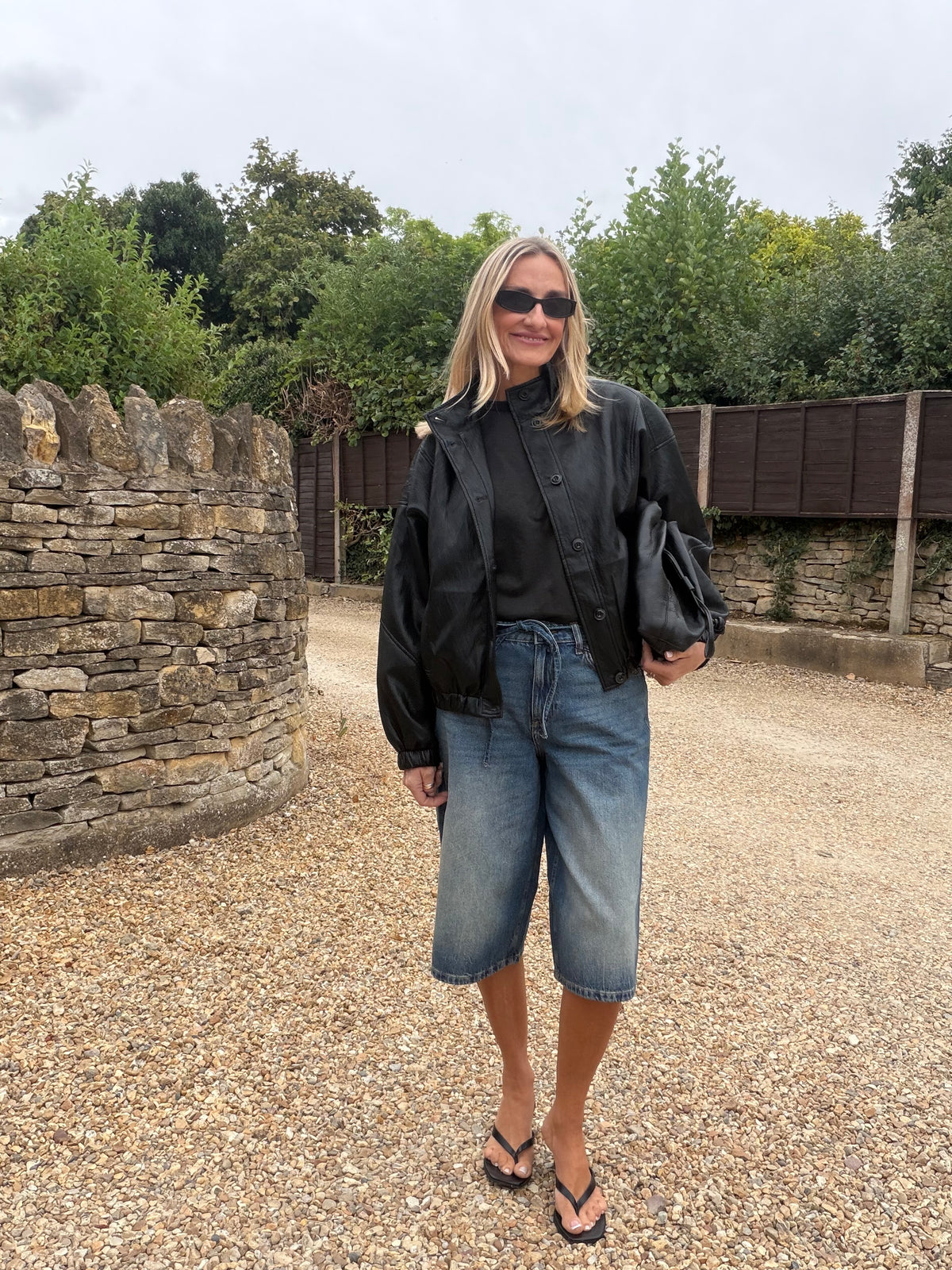 Funnel Neck PU Jacket