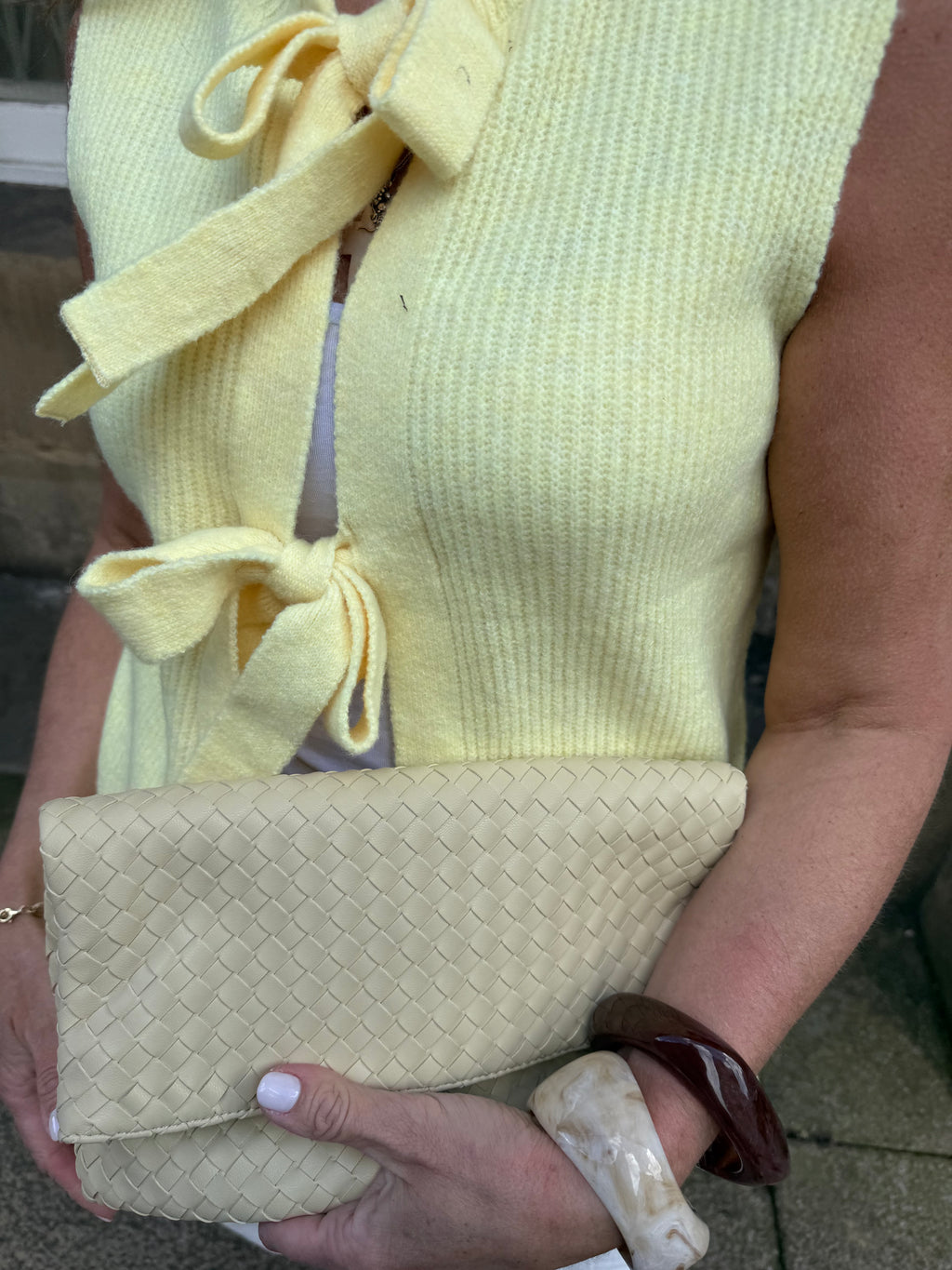 Tie Front Sleeveless Knit