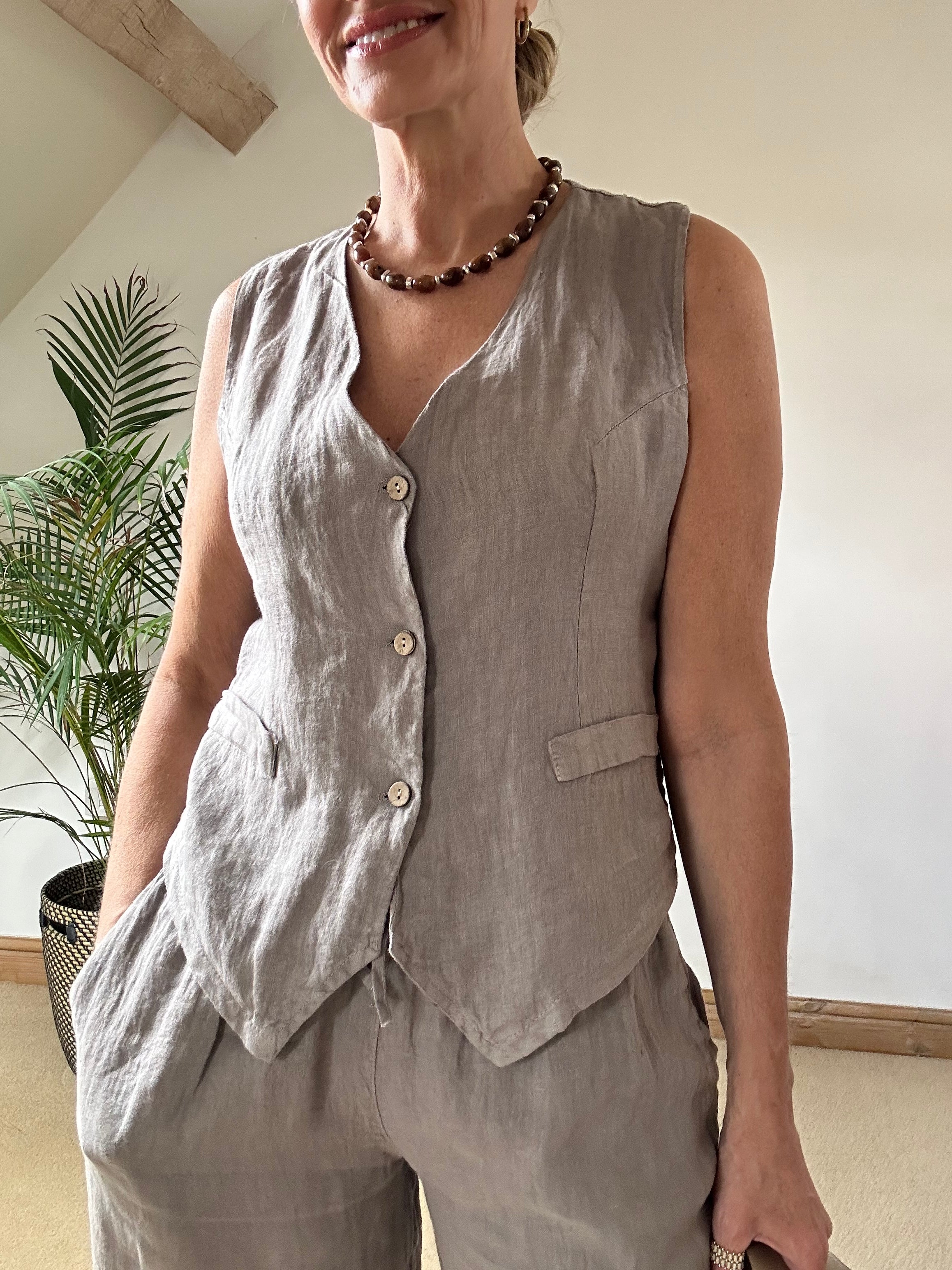 Wide Leg Linen Pants