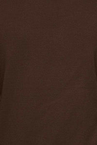 ROUND NECK BASIC KNIT - chocolate