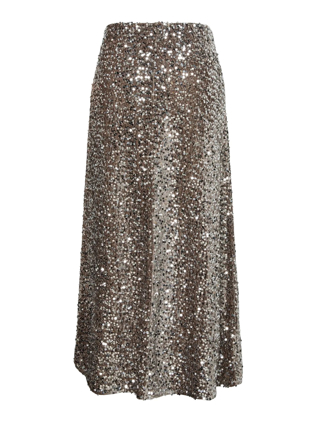 Sequin Maxi Skirt - Wine/ silver/black