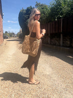Brown Satin and Lace Slip Dress
