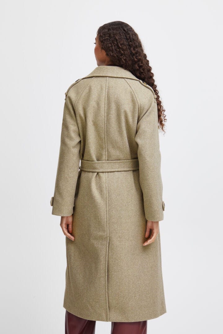 Trench Style Coat - Sepia