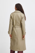 Trench Style Coat - Sepia