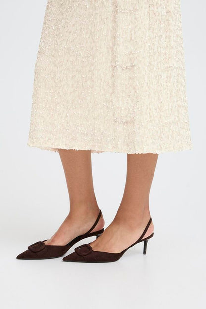 Cream Sequin Skirt