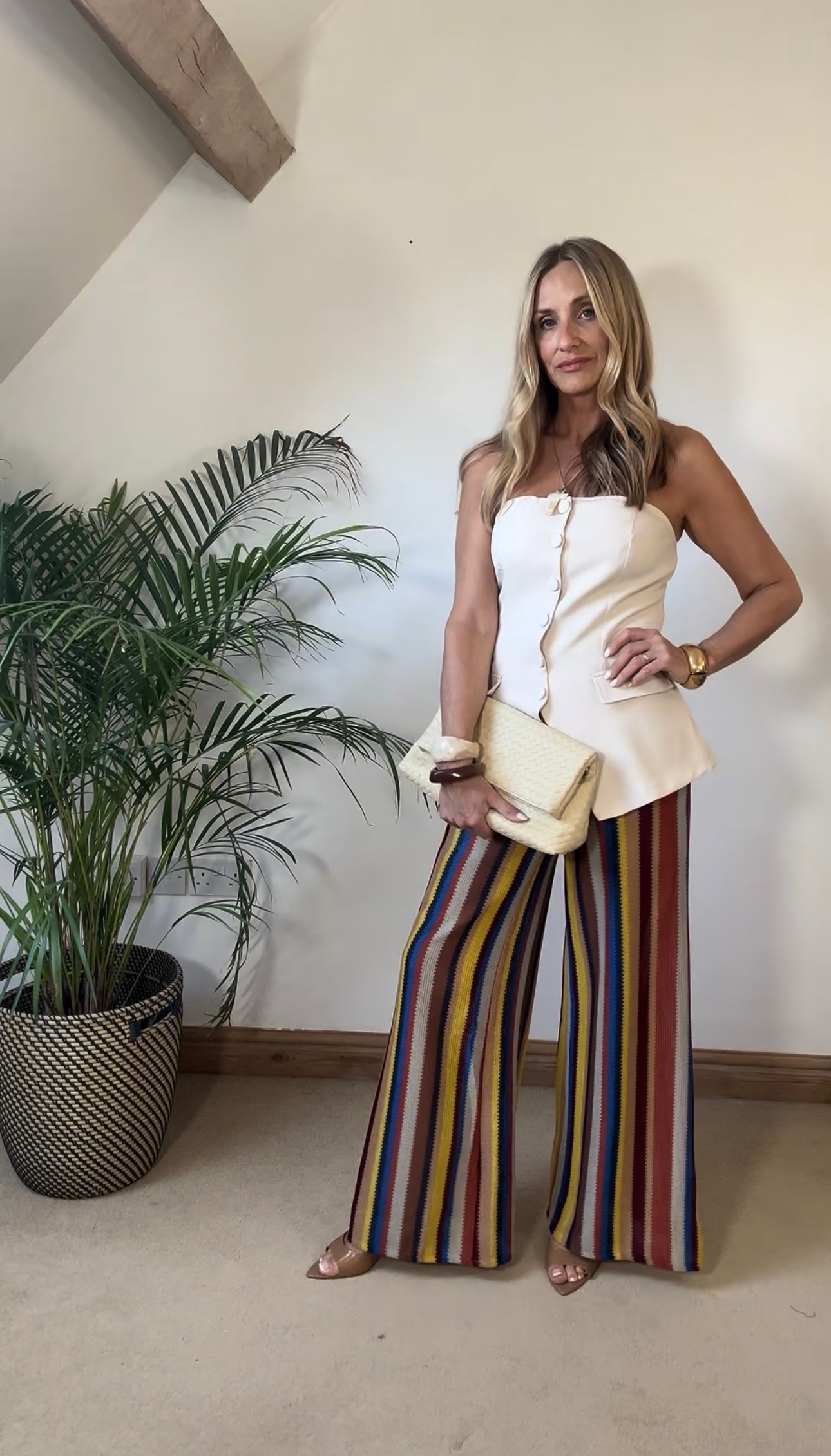 Boho Striped Knitted Pants